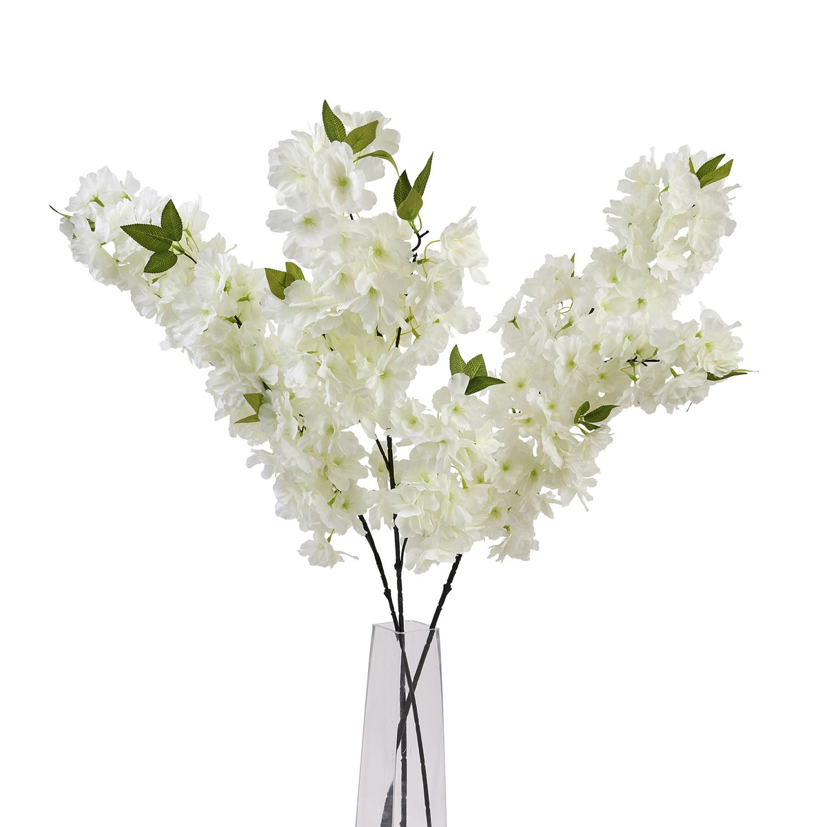 Large White Full Cherry Blossom Stem - image 5