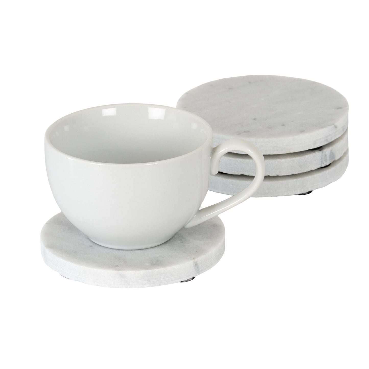 Set of Four Round Marble Coasters - image 2