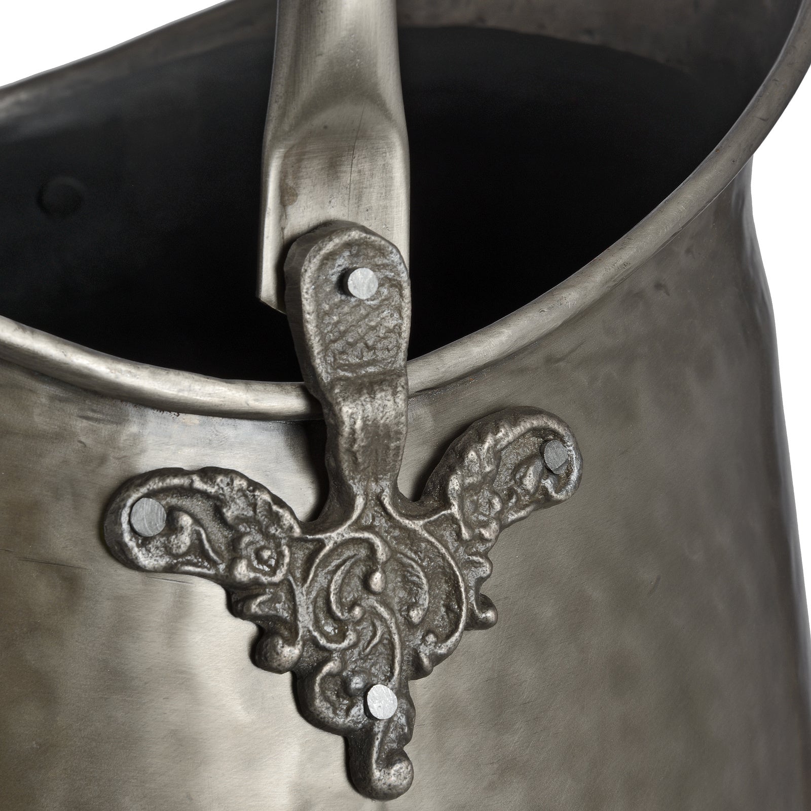 Antique Pewter Coal Bucket - image 5