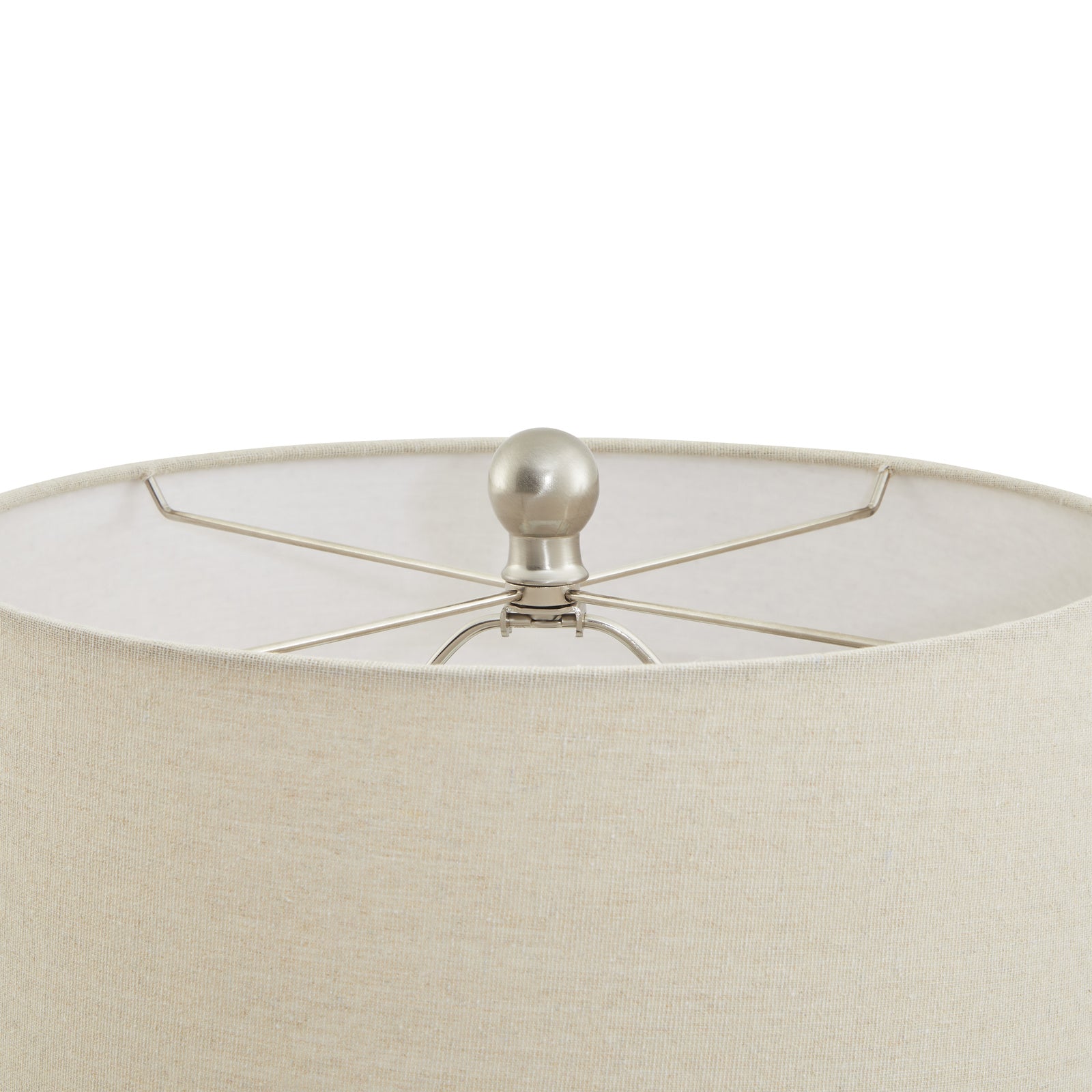 Lattice Ceramic Table Lamp With Linen Shade - image 4