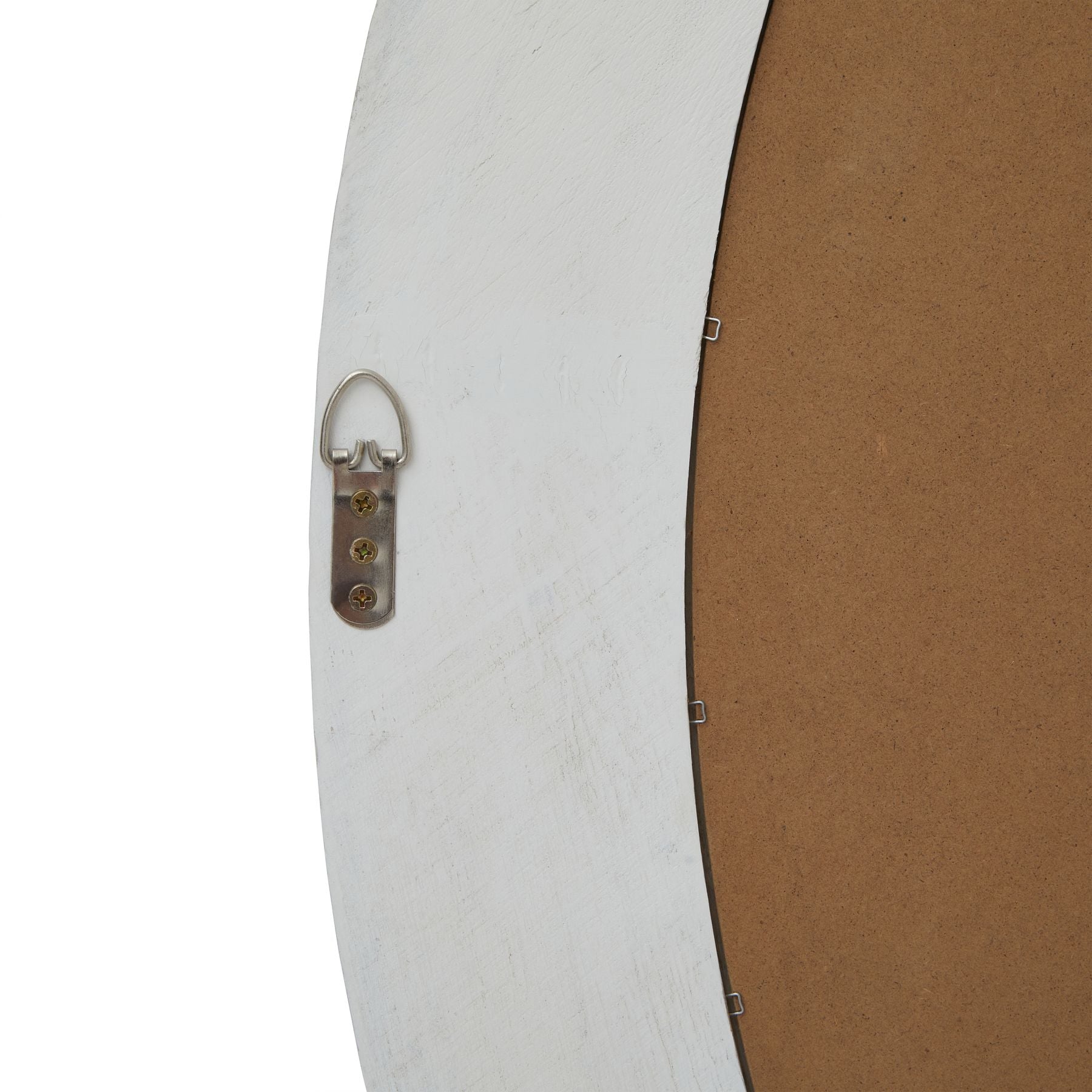 Washed Wood Round Framed Large Mirror - image 3