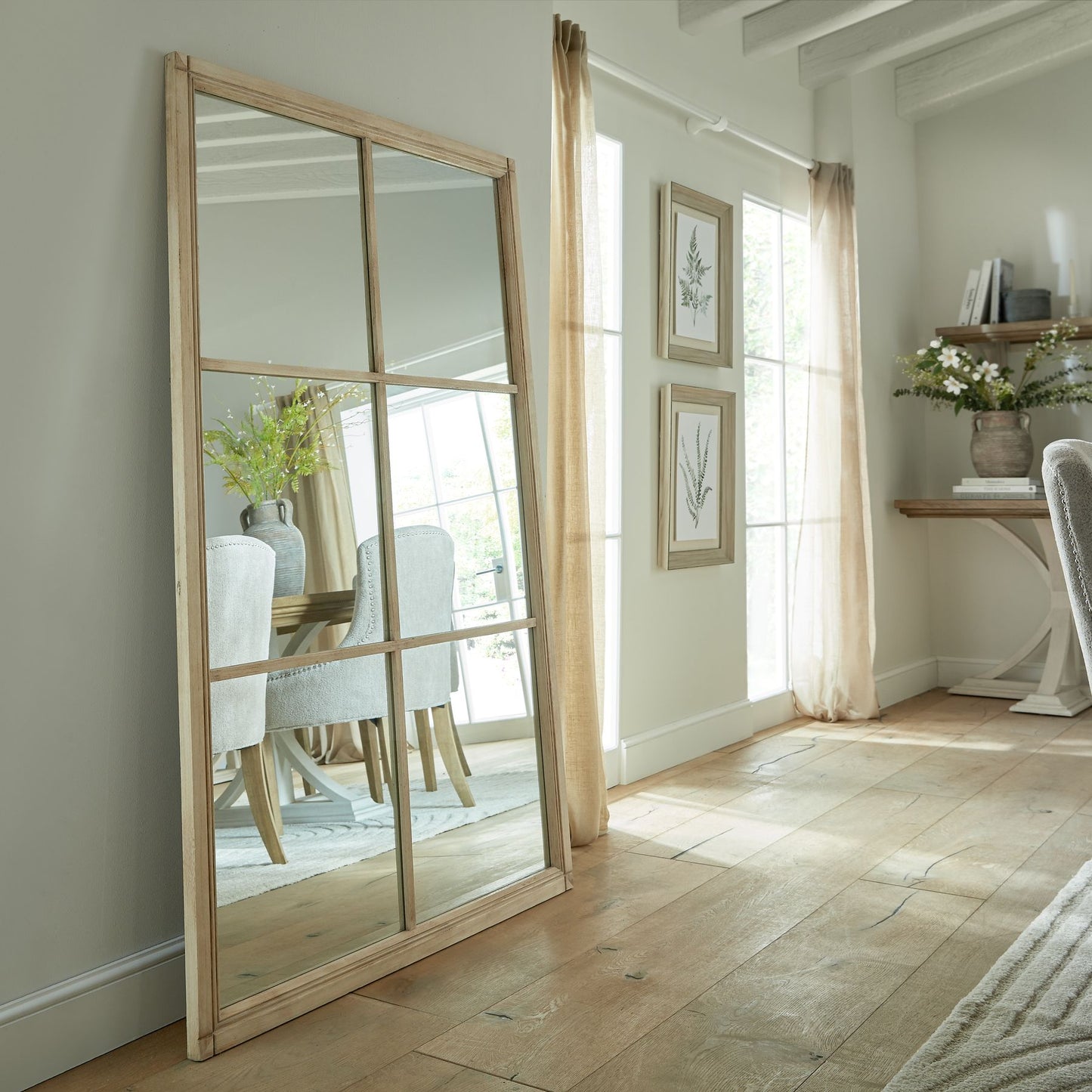 Washed Wood XL Window Mirror - image 5