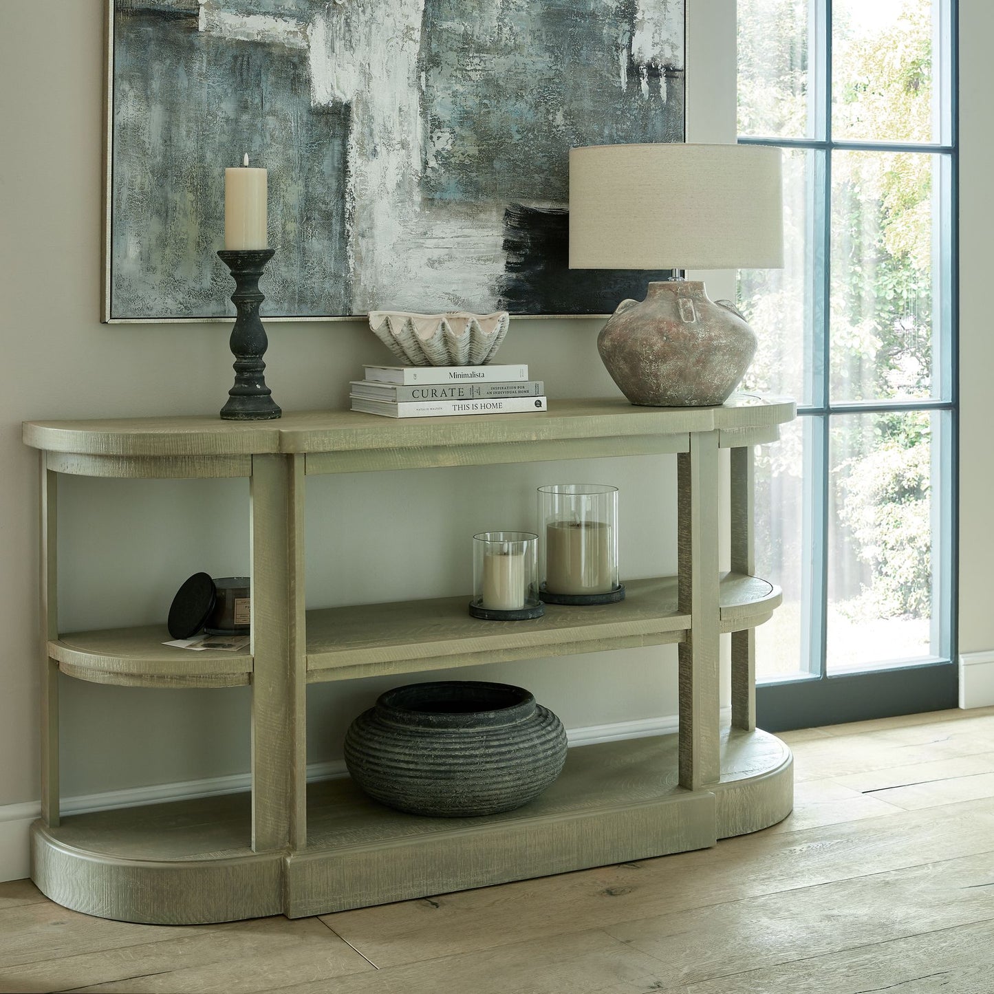 Amalfi Grey Large Hurricane Lantern - image 3