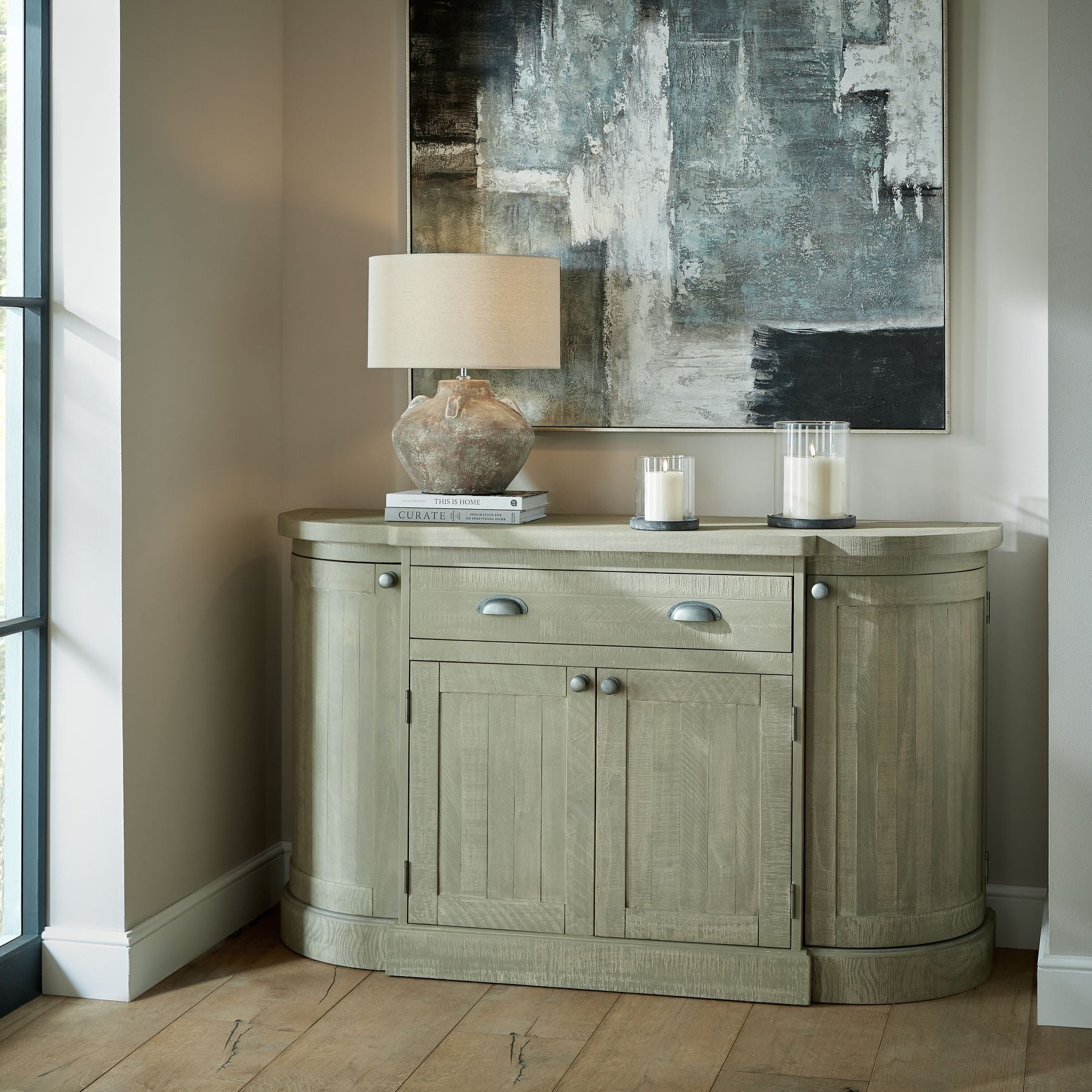 Amalfi Grey Hurricane Lantern - image 4