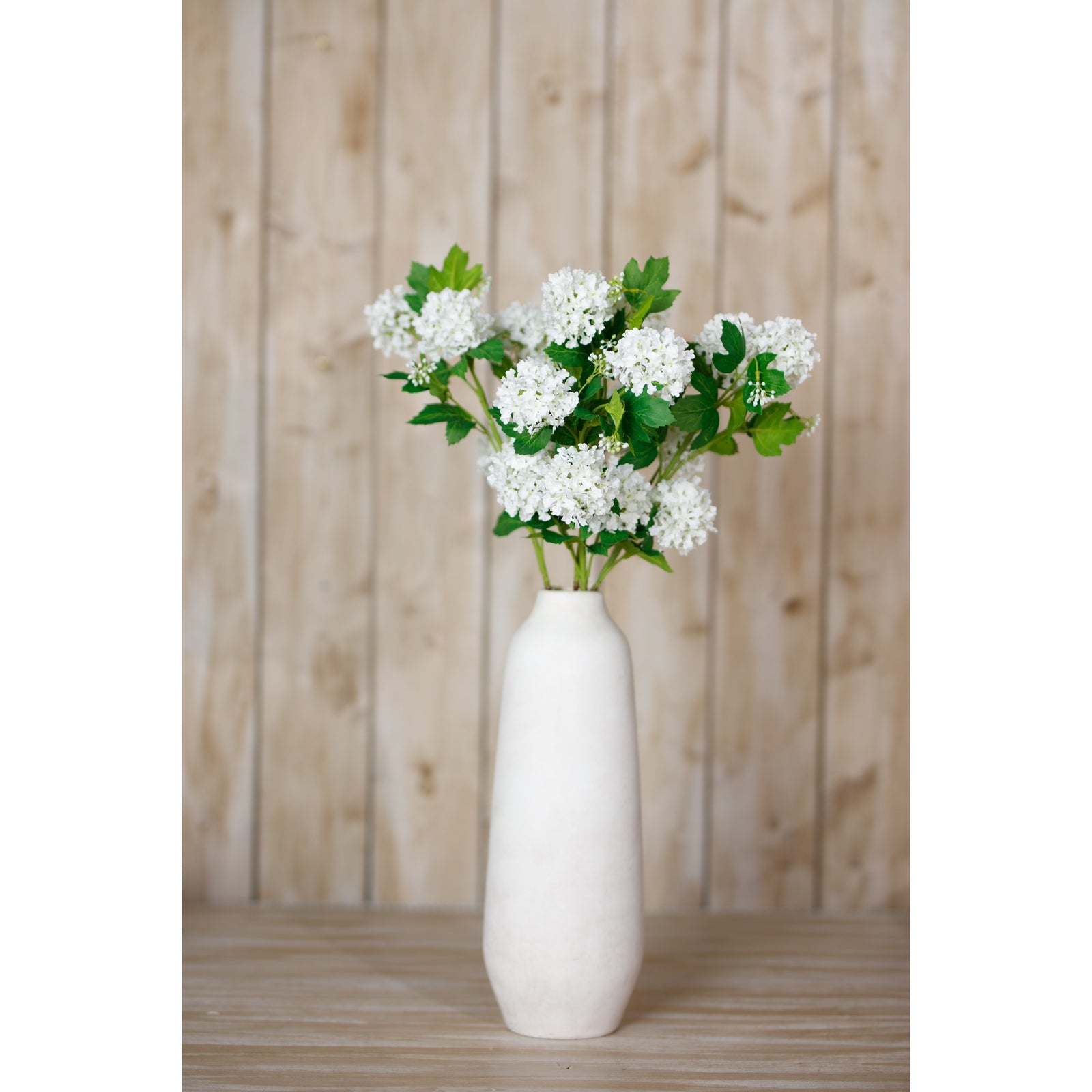 Cream Snowball Viburnum Spray - image 4