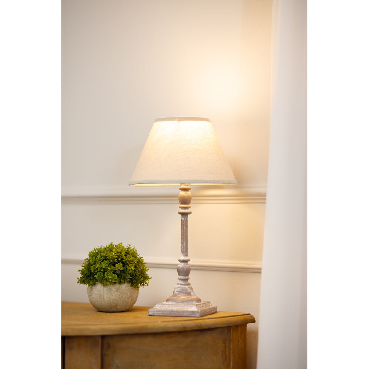 Antia Stem Table Lamp With Linen Shade - image 5