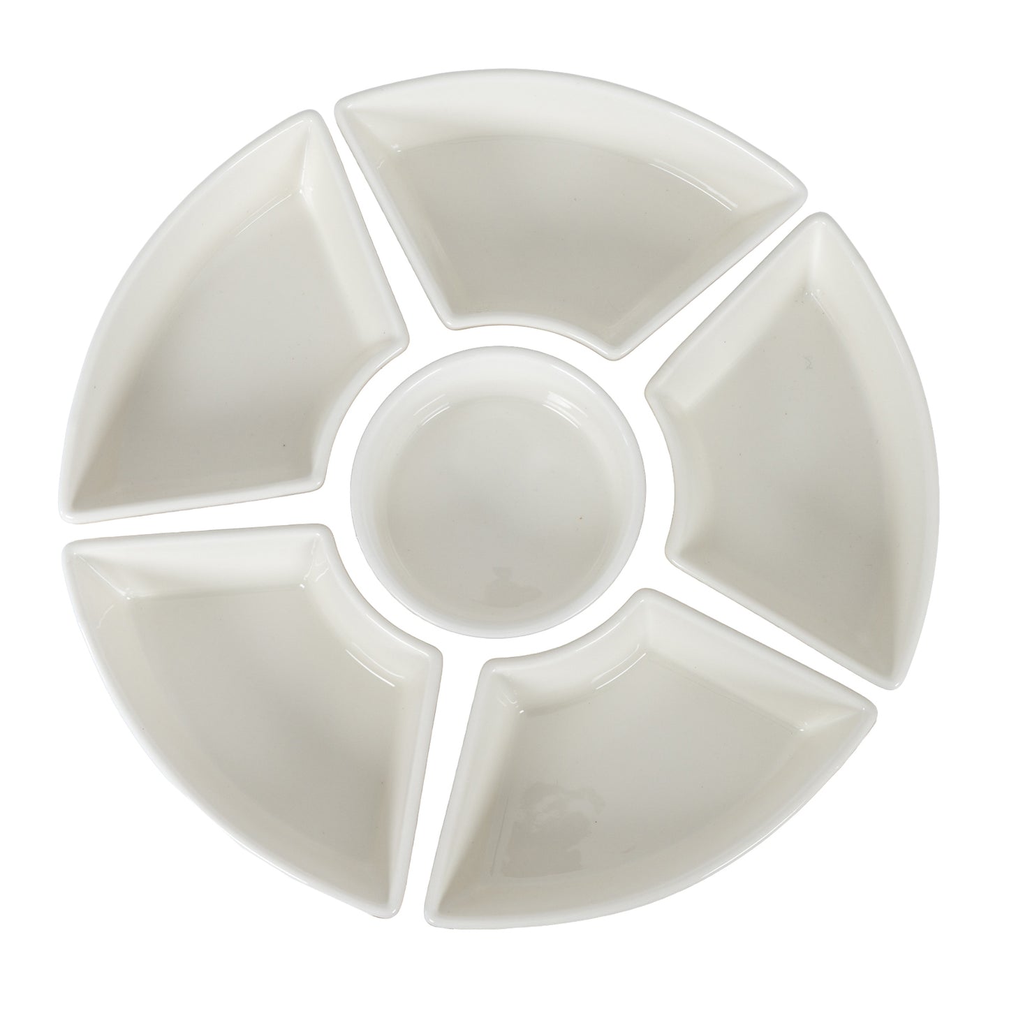 Acacia Lazy Susan including Ceramic Serving Bowls - image 2