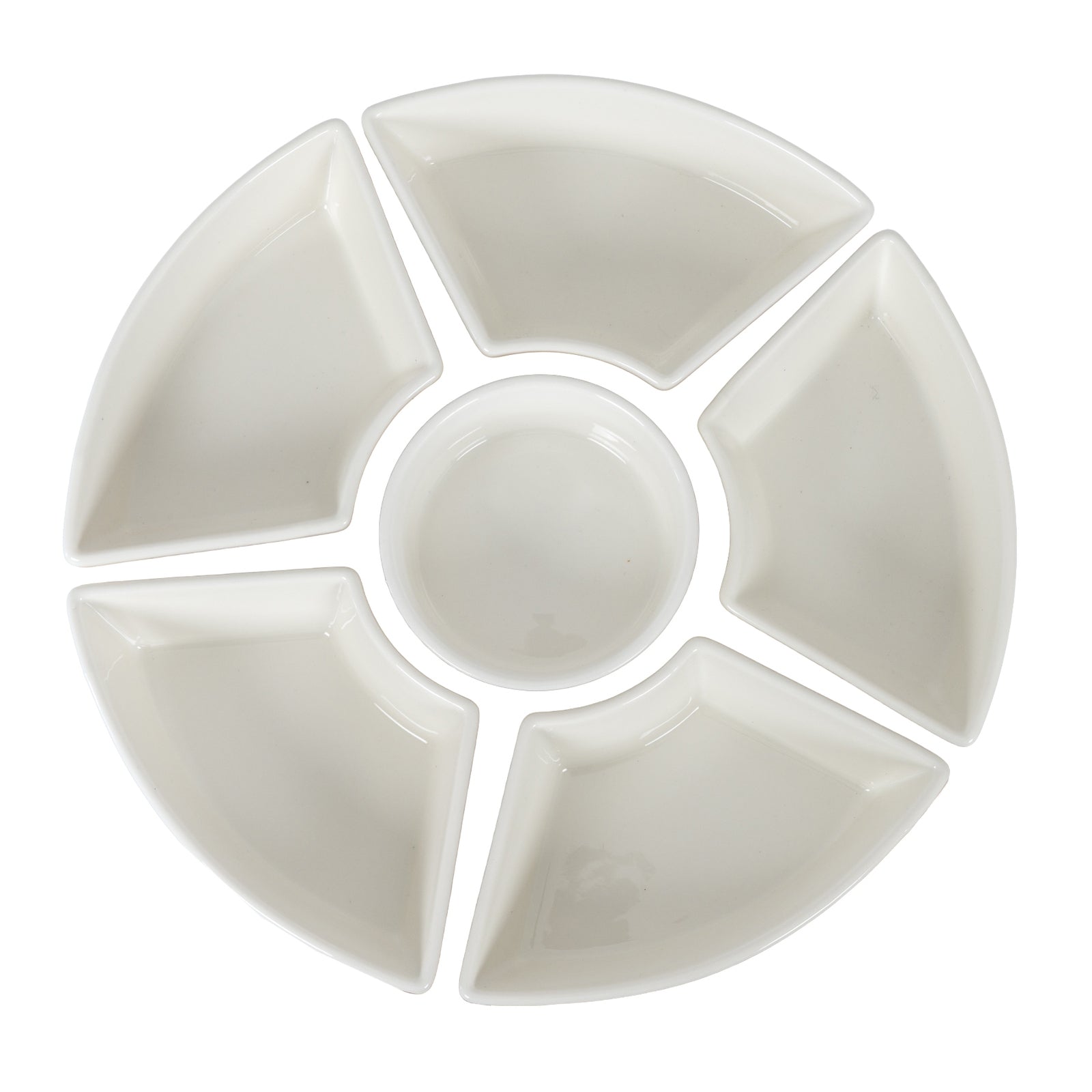 Acacia Lazy Susan including Ceramic Serving Bowls - image 2