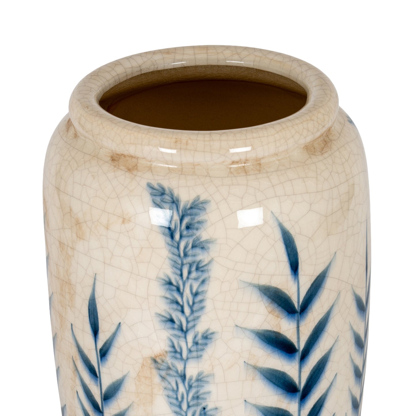 Large Blue Flora Tall Olpe Vase - image 2