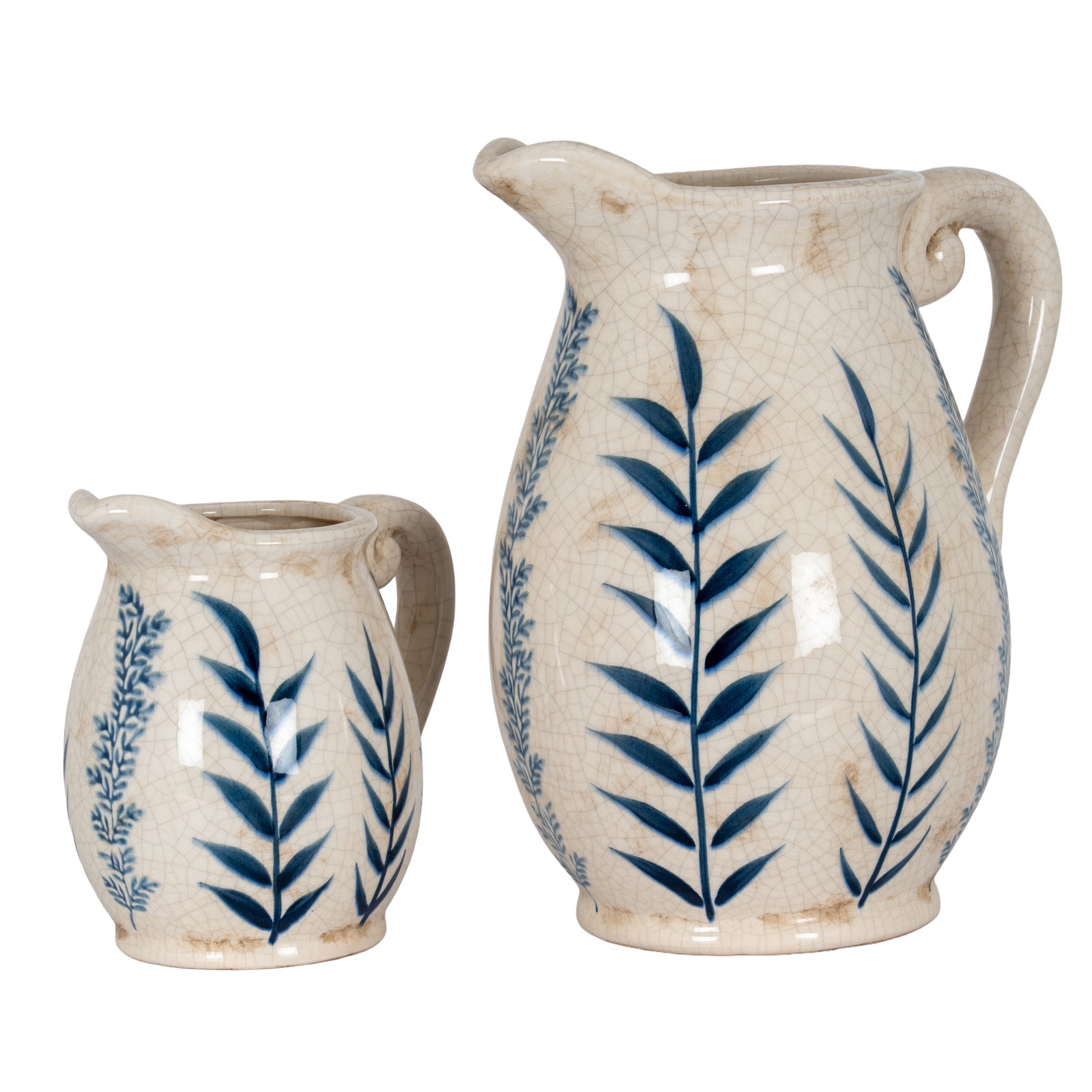 Small Blue Flora Olpe Jug Vase - image 5