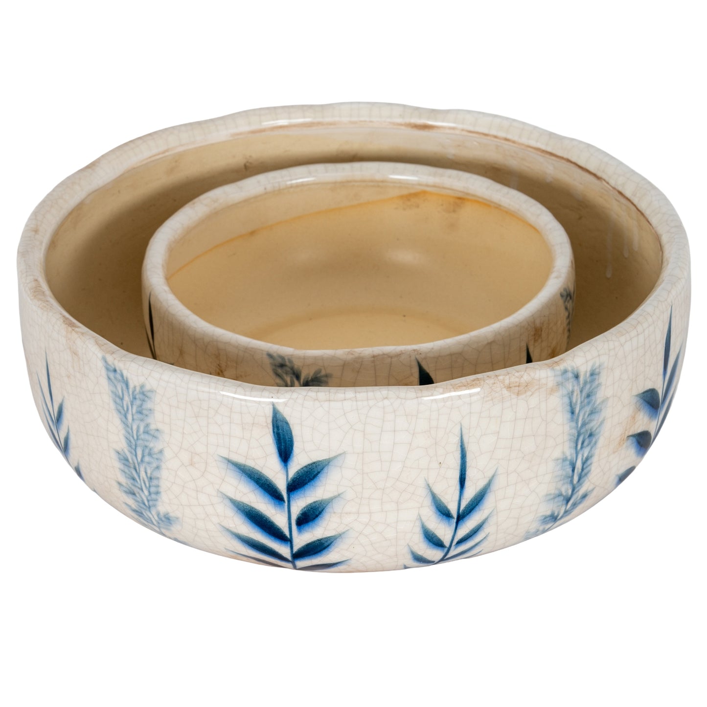 Large Blue Flora Bowl Pot - image 4