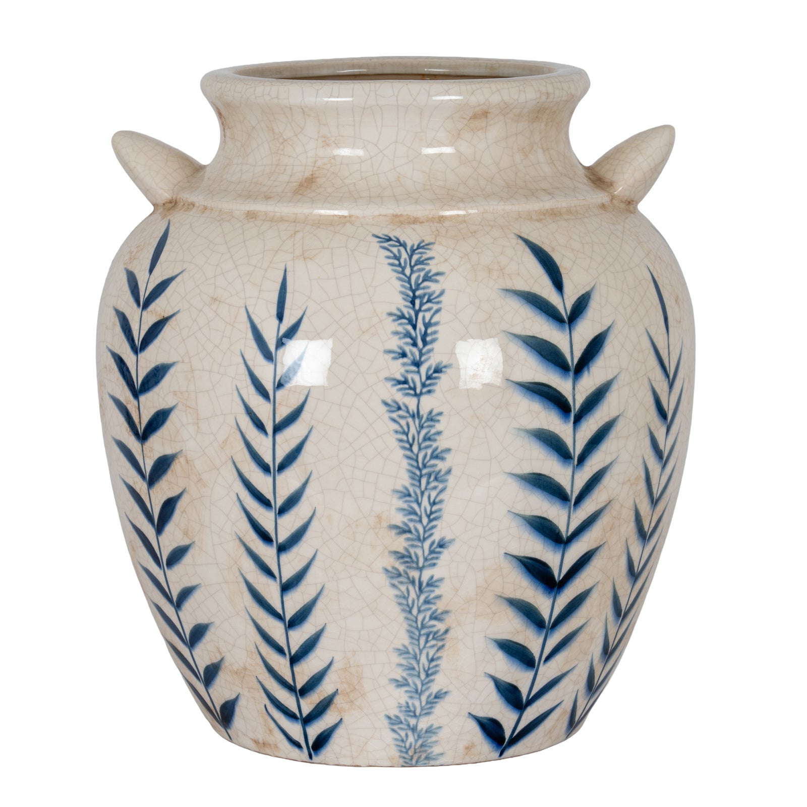 Blue Flora Amphora Vase - image 3