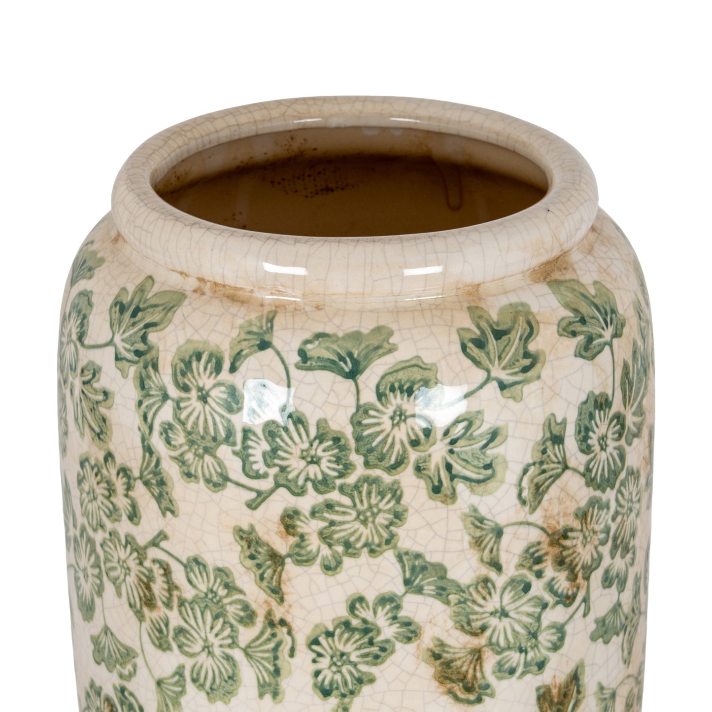 Large Green Clover Tall Olpe Vase - image 3
