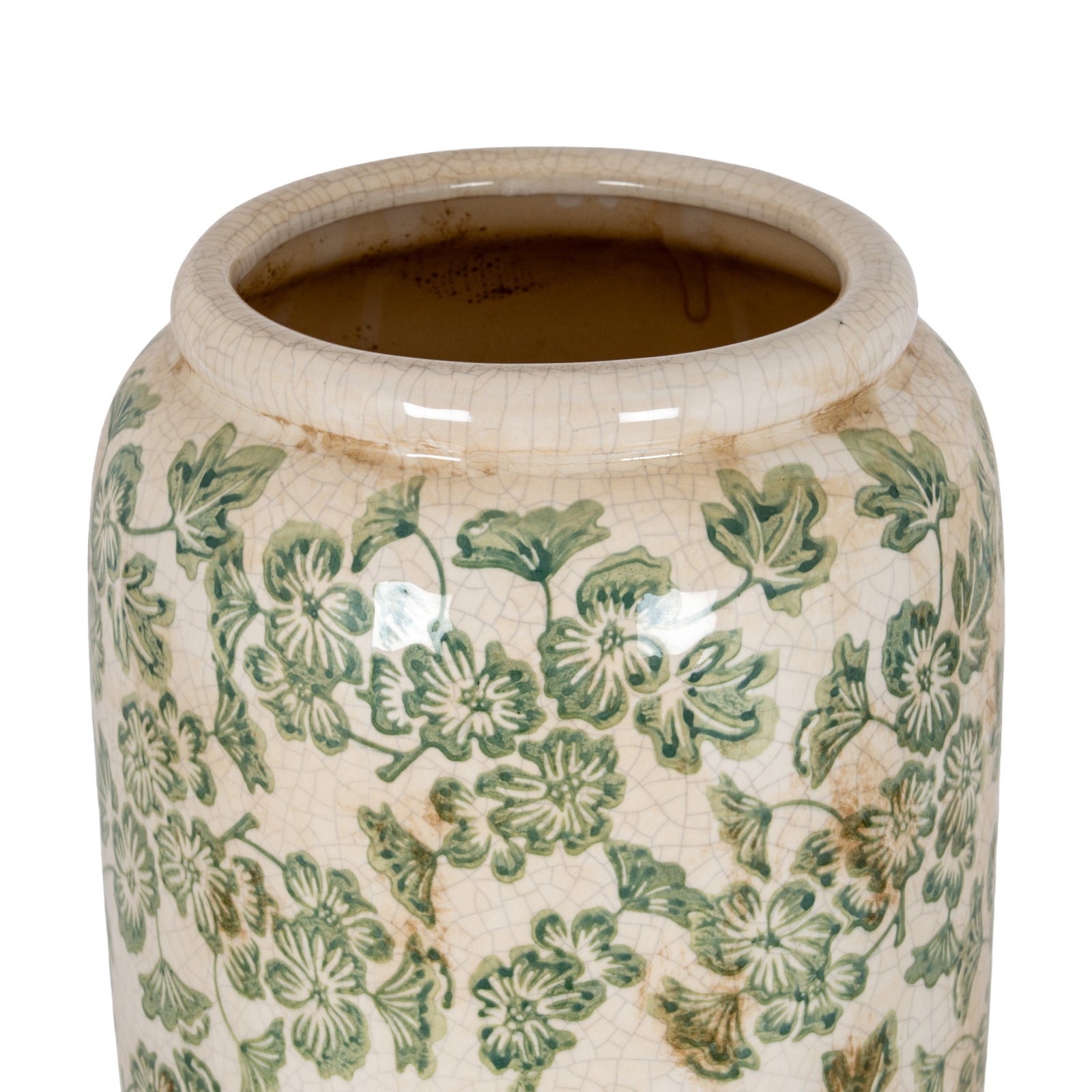 Large Green Clover Tall Olpe Vase - image 3